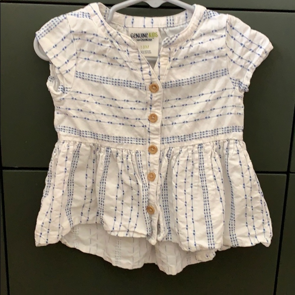 Osh Kosh woven stripe blouse 18M